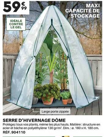 Shopix Serre d'hivernage dôme offre