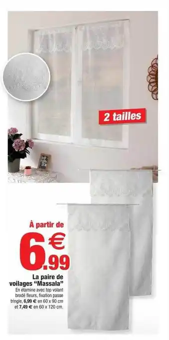 Bazarland La paire de voilages offre