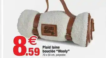 Bazarland Plaid laine bouclée offre