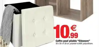 Bazarland Coffre pouf pliable offre