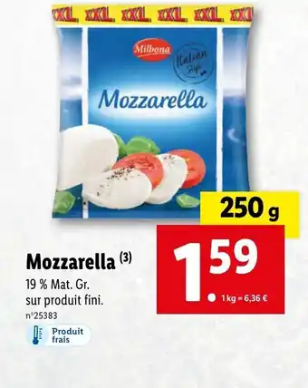 Lidl Mozzarella offre