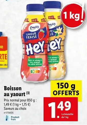 Lidl Boisson Au Yaourt offre