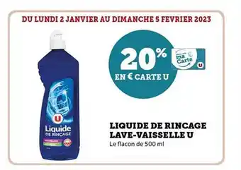Hyper U Liquide de rinçage lave-vaisselle u offre