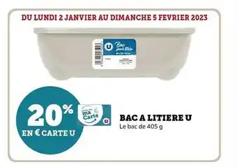 Hyper U Bac à litière u offre