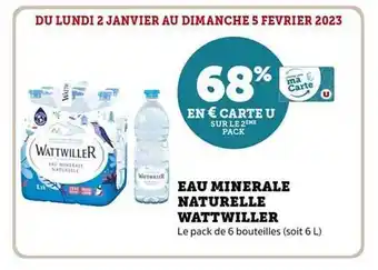 Hyper U Eau minérale naturelle wattwiller offre