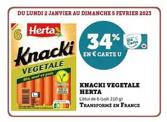 Hyper U Knacki végétale herta offre