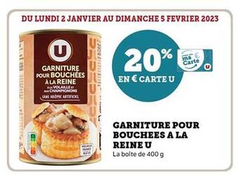 Hyper U Garniture pour bouchées à la reine u offre