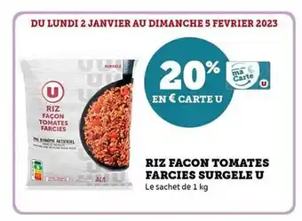 Hyper U Riz façon tomates farcies surgelé u offre