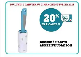 Brosse à habits adhésive u maison