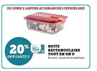 Hyper U Boîte rectangulaire tout en un u offre