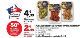 Hyper U Poêlée de filet de poulet royal bernard offre
