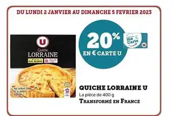 Hyper U Quiche lorraine u offre