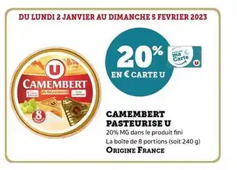 Hyper U Camembert pasteurisé u offre