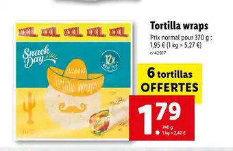 Lidl Tortilla Wraps offre