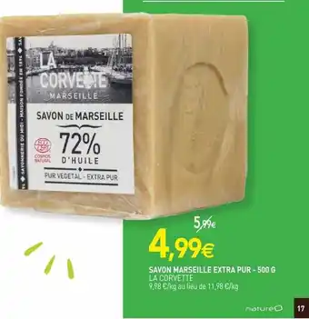 Savon marseille extra pur la corvette