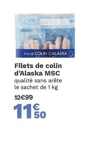 Picard Filets de colin d'alaska msc offre