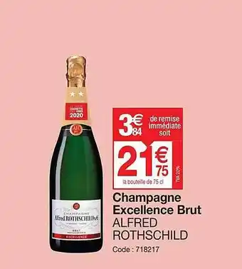 Promocash Champagne excellence brut alfred rothschild offre