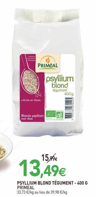 naturéO Psyllium blond tégument primeal offre