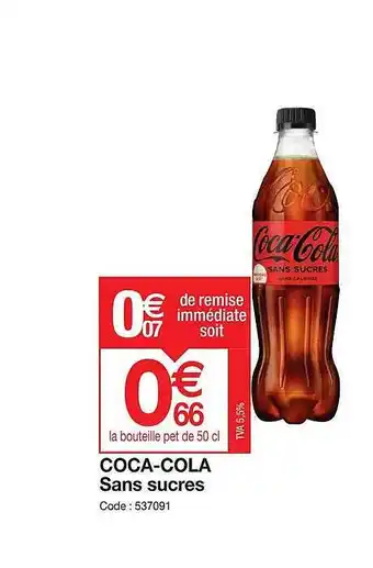 Promocash Coca-cola sans sucres offre