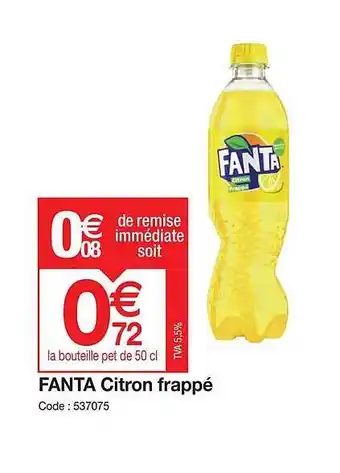 Promocash Fanta citron frappé offre