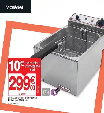 Promocash Friteuse 10 litres beckens offre