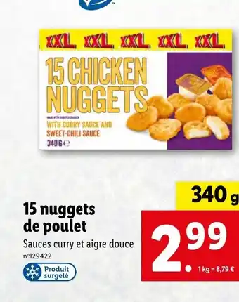 Lidl 15 Nuggets De Poulet offre