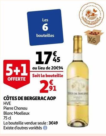Auchan Côtes de bergerac aop offre