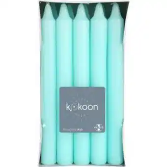 La Foir'Fouille 10 bougies ménage non-parfumées - ø 10 x h 18 cm - différents coloris - vert menthe - k.koon offre