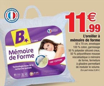 Bazarland L'oreiller à mémoire de forme offre