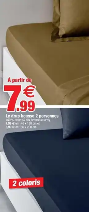 Bazarland Le drap housse 2 personnes offre
