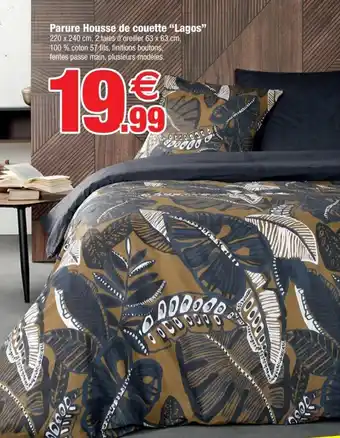 Bazarland Parure housse de couette "lagos" offre