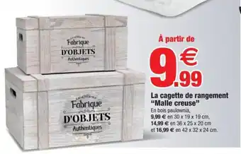 Bazarland La cagette de rangement "malle creuse" offre