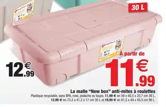 Bazarland La malle "new box" anti-mites à roulettes offre