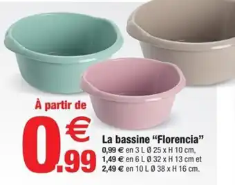 Bazarland La bassine "florencia" offre