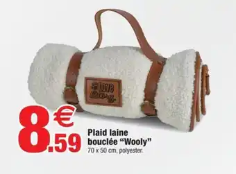 Bazarland Plaid laine bouclée "wooly" offre