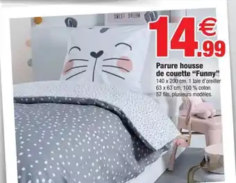 Bazarland Parure housse de couette "funny" offre