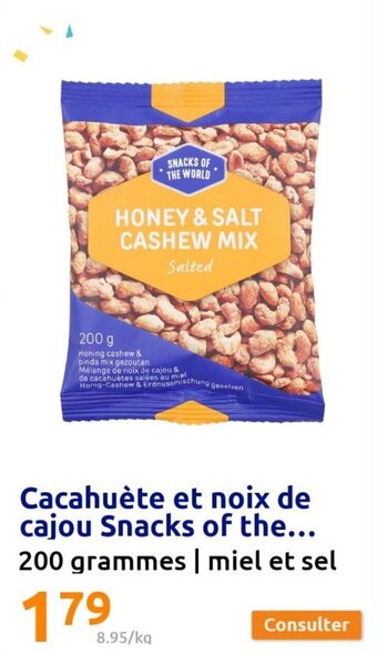 Action Cacahuète et noix de cajou snacks of the offre