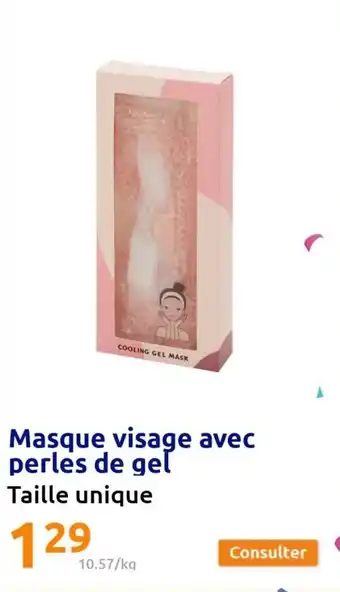 Action Masque visage avec perles de gel offre