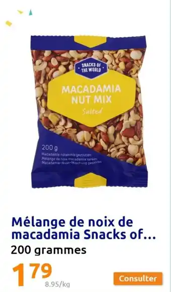 Action Mélange de noix de macadamia snacks of offre
