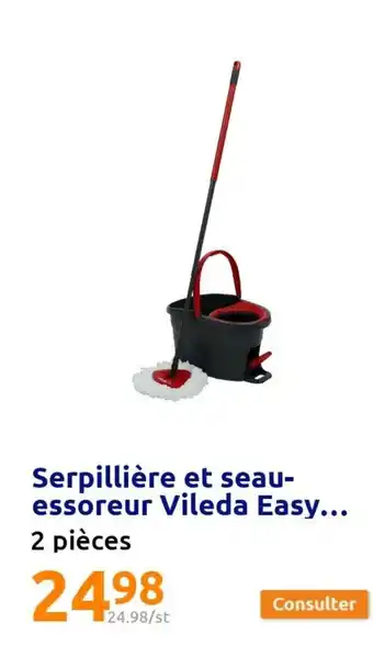 Action Serpillière et seau-essoreur vileda easy offre