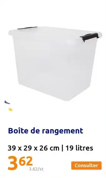 Action Boîte de rangement offre