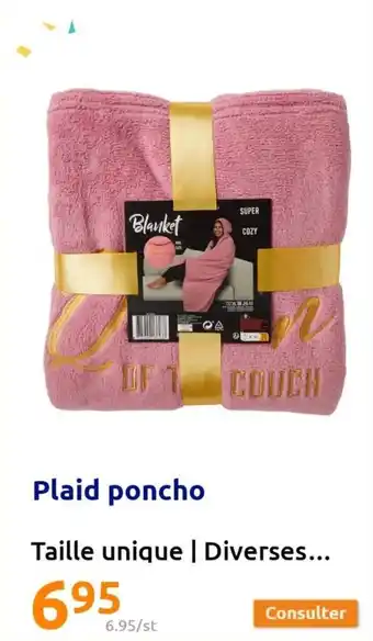 Action Plaid poncho offre