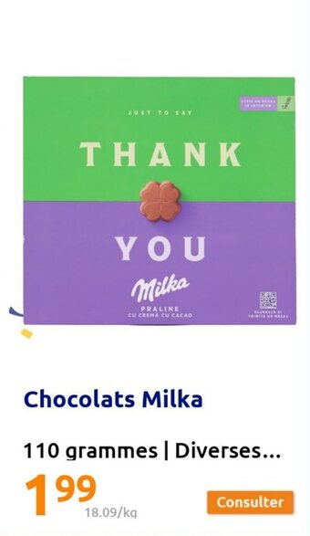 Action Chocolats milka offre