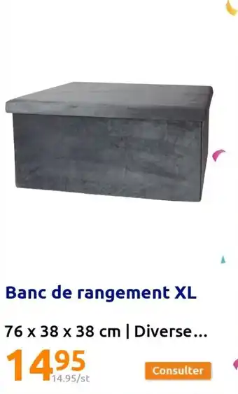 Action Banc de rangement XL offre