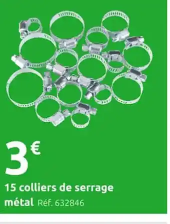 15 Colliers de Serrage Metal