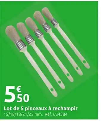 Mr Bricolage Lot de 5 PInceaux a Rechampir offre