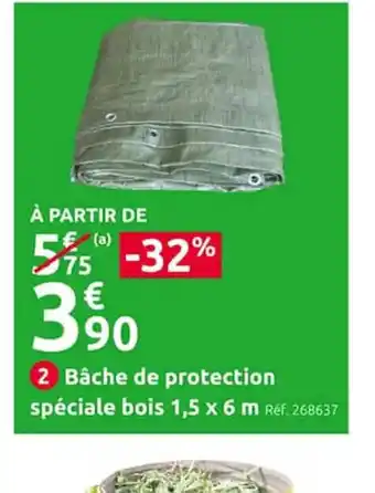 Mr Bricolage Bâche de Protection Speciale Bois 1,5x6m offre