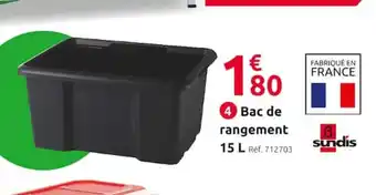 Mr Bricolage Bac de rangement 15L offre