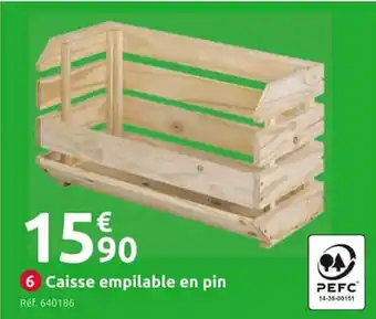 Mr Bricolage Caisse Empilable En Pin offre