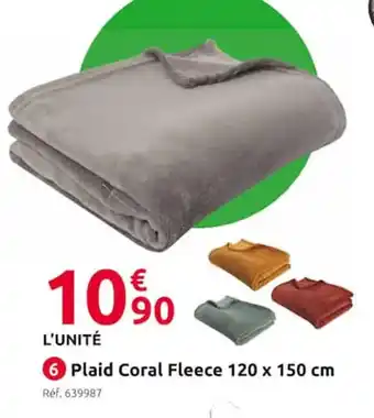 Mr Bricolage Plaid Coral Fleece 120x150cm offre